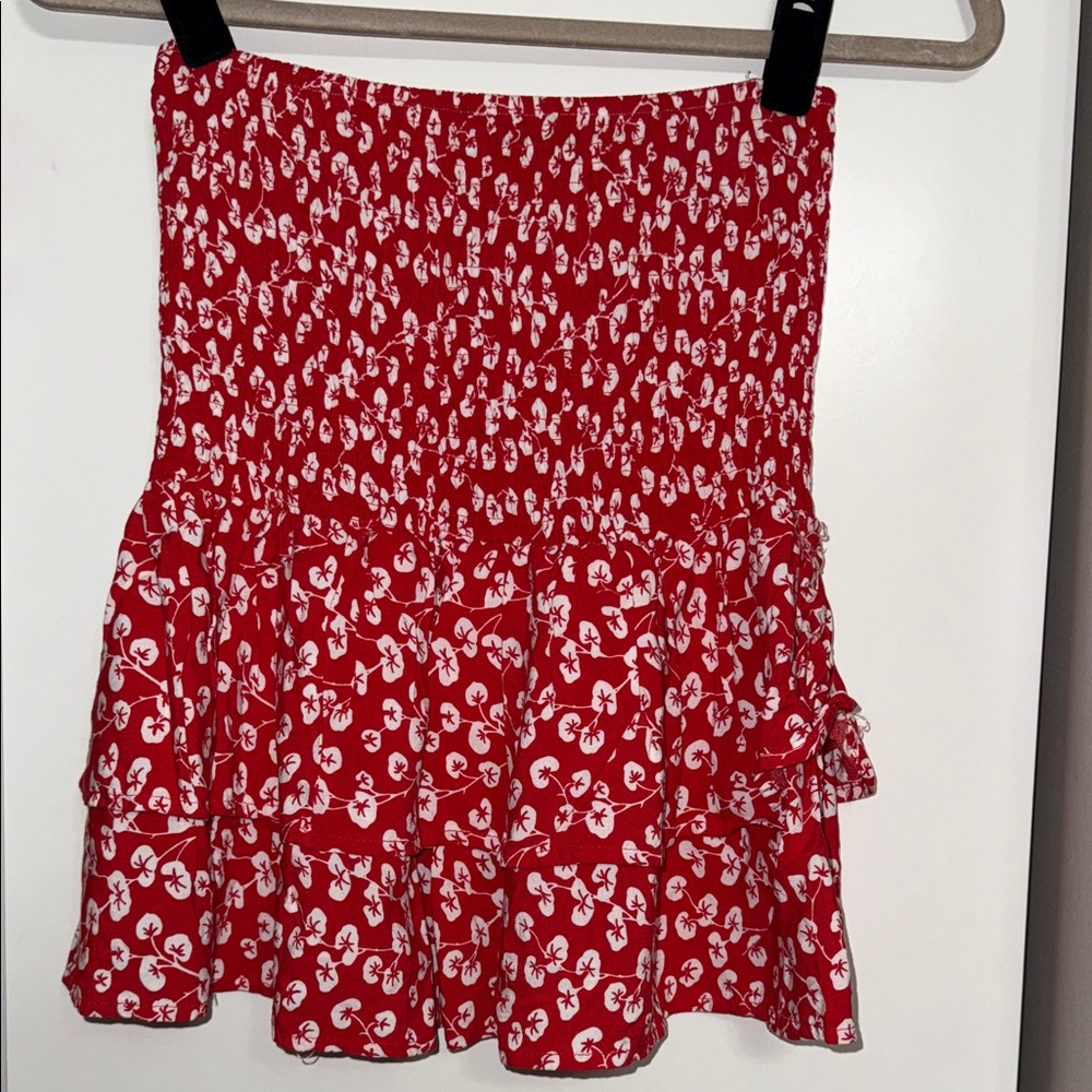 Red Floral Women's Top
